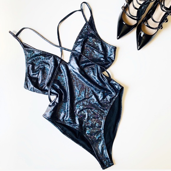 SHEIN Tops - SHEIN Metallic Bodysuit
